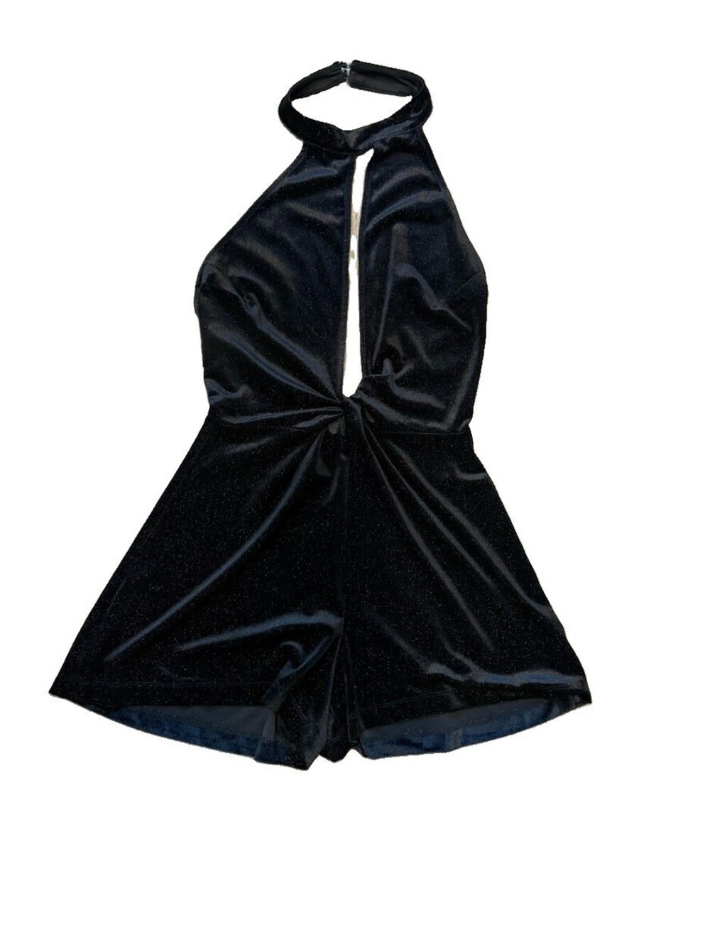 Romper | Women’s | Black One Piece | Lush | Size Small | Backless | Sparkle